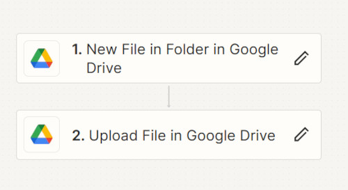 Zapier workflow automation for converting a Google Doc into a Word Doc using Google Drive